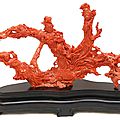 Chinese carved <b>coral</b> Guan Yin sculpture sells for $66,550 at Elite Decorative Arts 