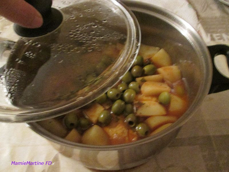 Poulet olives patates3