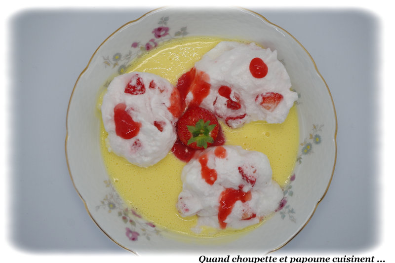 oeufs à la neige aux fraises-7051
