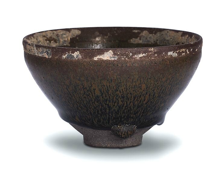 An inscribed 'Jian' 'hare's fur' teabowl, Song dynasty