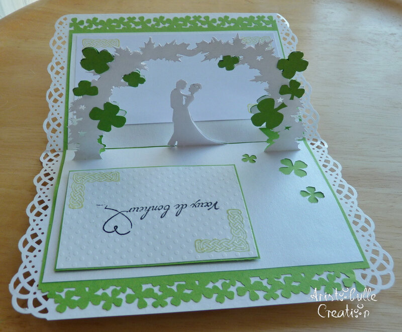 Carte mariage irlandais - ouverte face