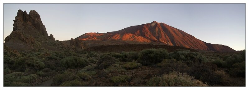 Tenerife Teide volcan aube 270913 pano