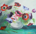 TABLEAU-Fleurs-ANEMONES-3-muluBrok-Brocante