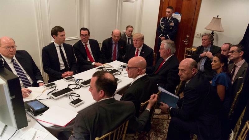 President Trump War Cabinet at Mar a Lago