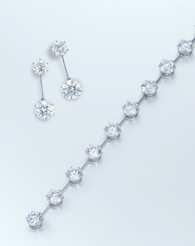 A suite of diamond jewellery, by Gimel