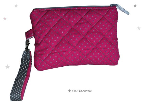 Pochette matelassée fushia (1chch)