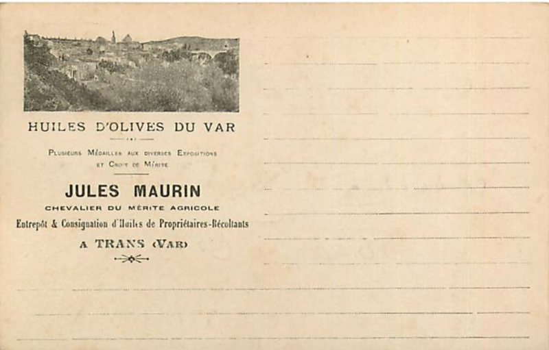 Jules Maurin-Huiles d'olives du Var