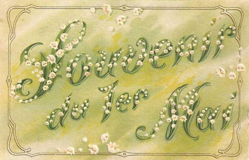 CPA Muguet 1er mai Texte