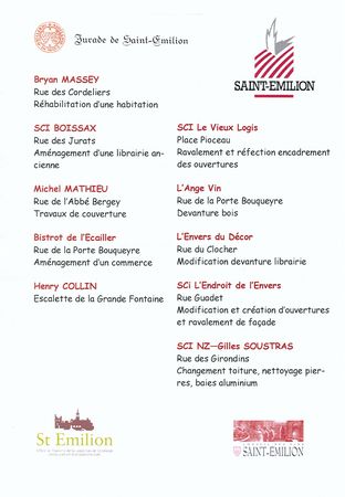 Programme St-Émilion 2008