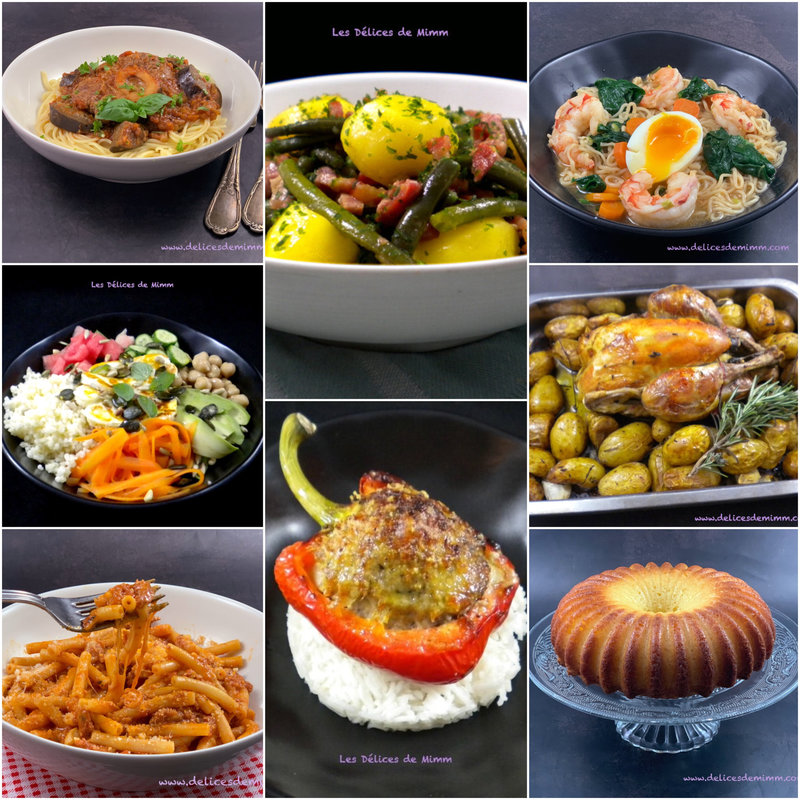 Mon menu de la semaine 29 08 2022