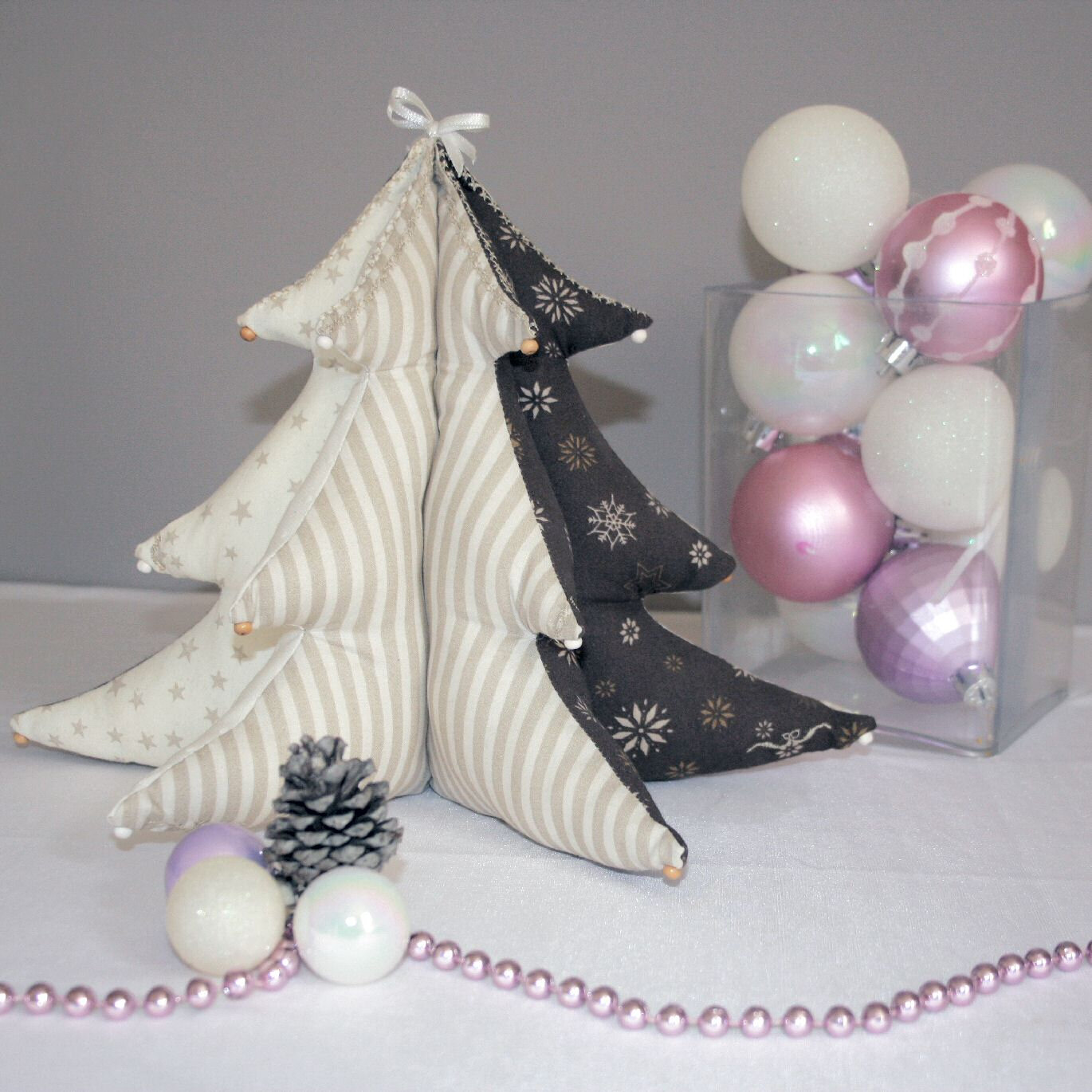 Sapin de Noël en tissu Fil de Cottage