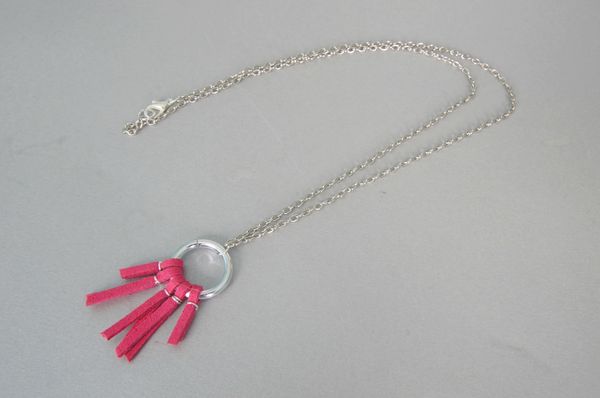 collier suédine rose 2