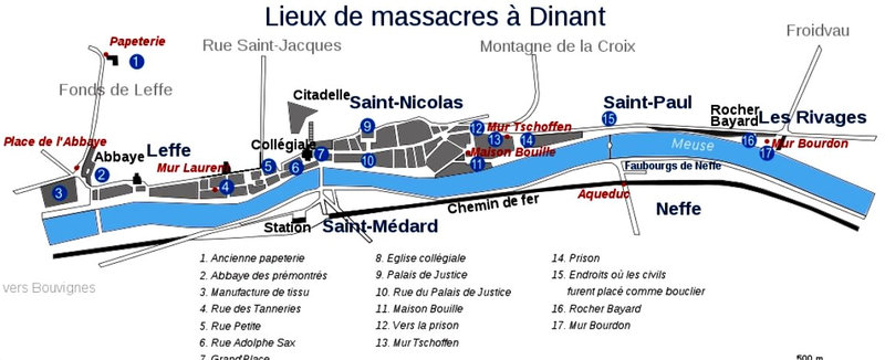 Dinant lieux de massacres