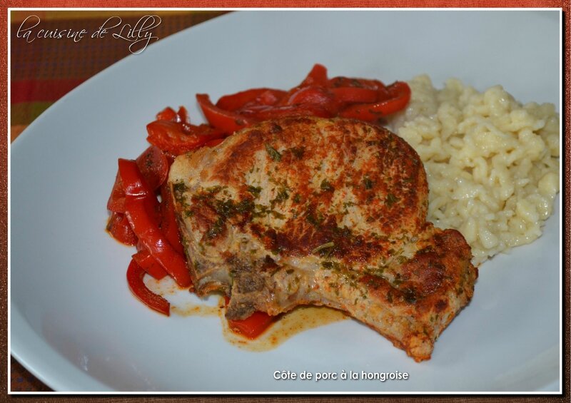 côte de porc à la hongroise