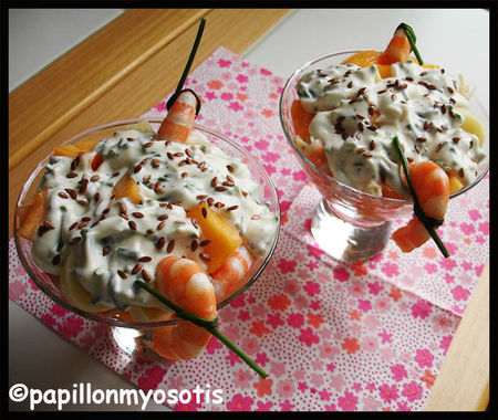 melon aux crevettes et coeur de palmier 1