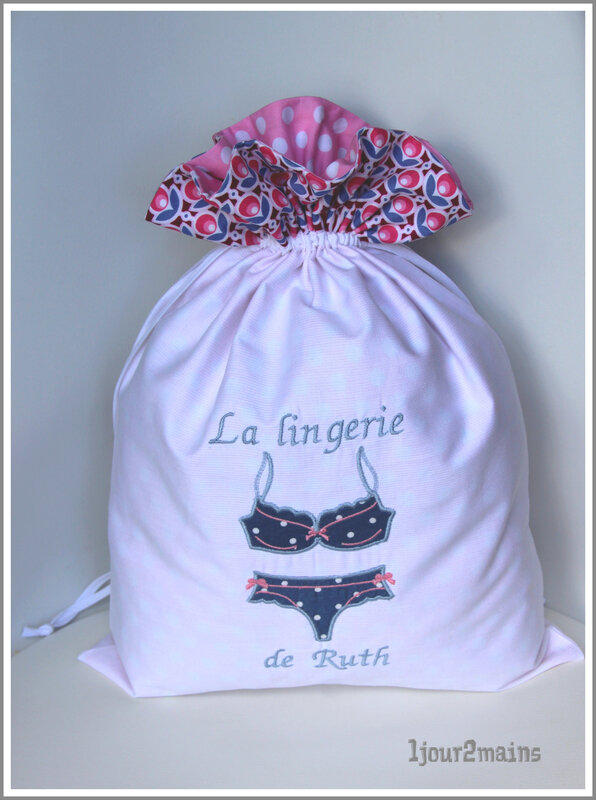 sac lingerie ruth a pois