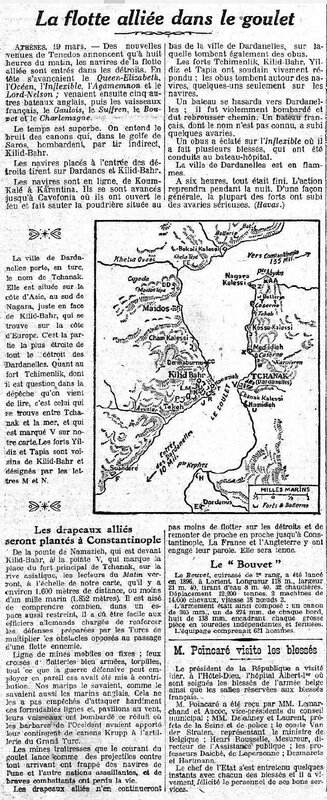 Dardanelles Le Matin 20 03 1915