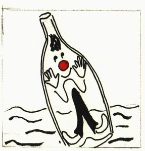 clownbouteille mer