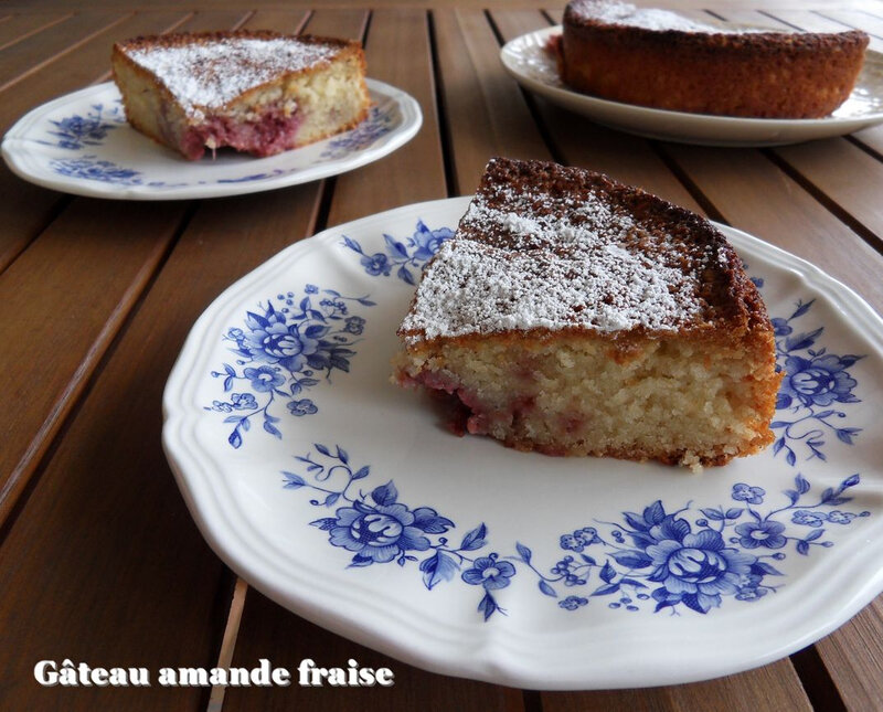 gâteau amande fraise