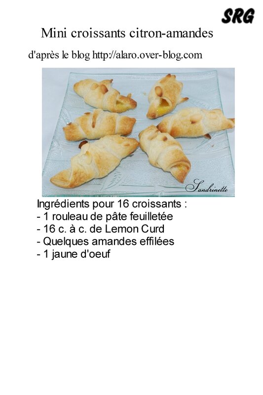 mini croissant citron amande (page 1)