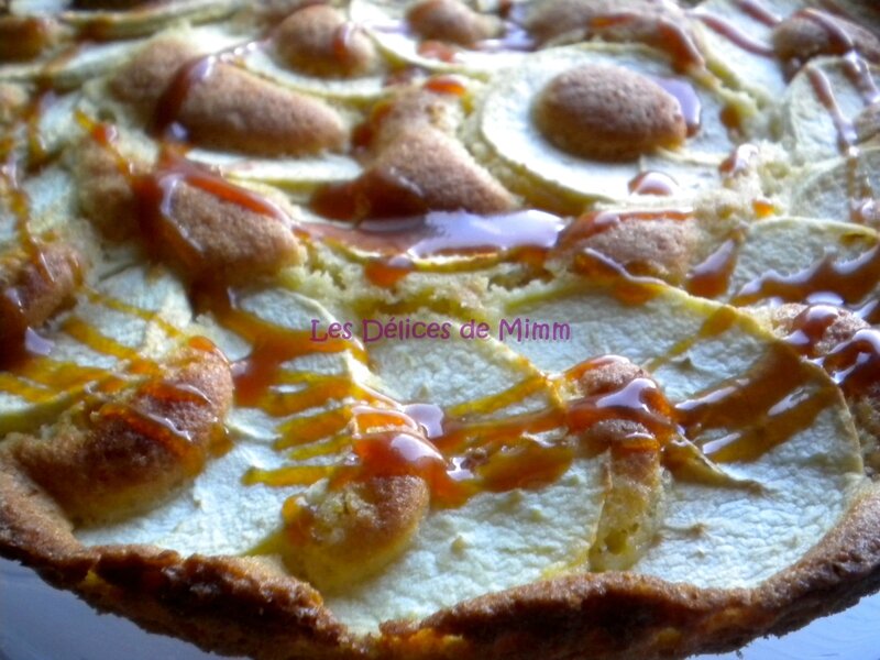 Tarte aux pommes à l’Amaretto et caramel au beurre salé