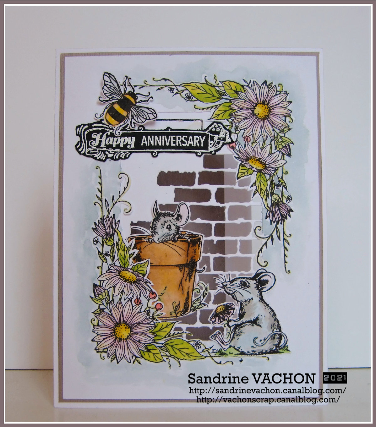 Carte Happy Anniversary Pink Ink Designs (1)