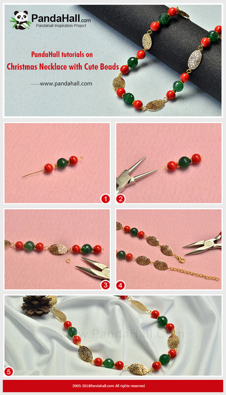 PandaHall-tutorials-on-Christmas-Necklace-with-Cute-Beads