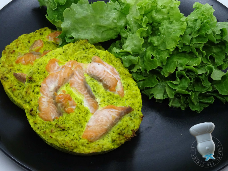 Galette de brocolis au saumon