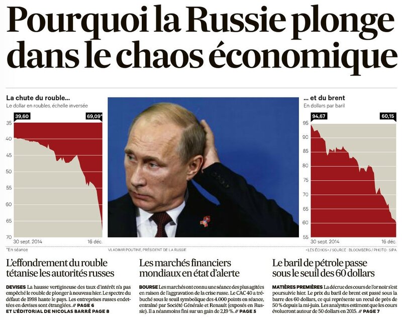 Crise russe Les Echos 17 décembre 2014