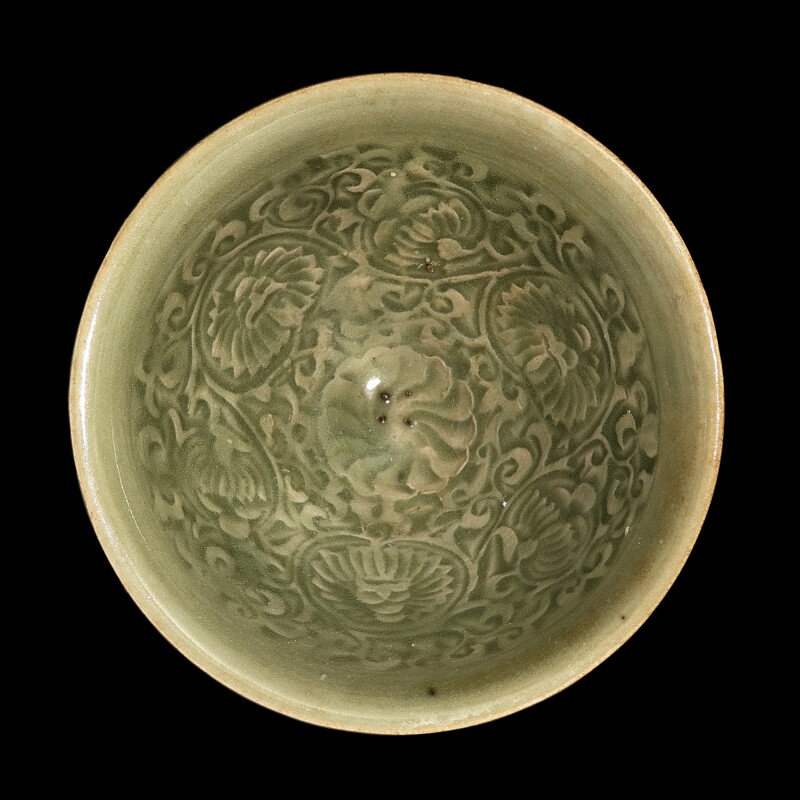 A small moulded Yaozhou celadon 'chrysanthemum' bowl Northern Song dynasty