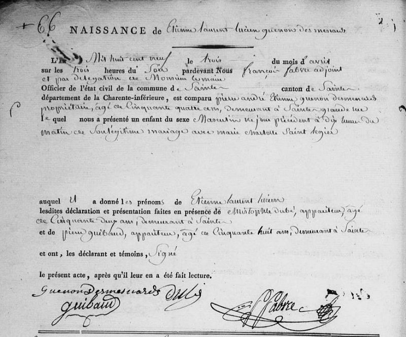 naissance 1809