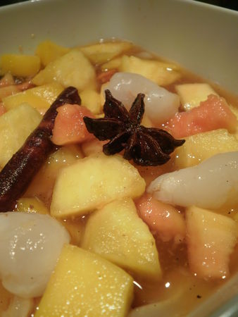 recettes Salade de fruits exotiques aux épices.