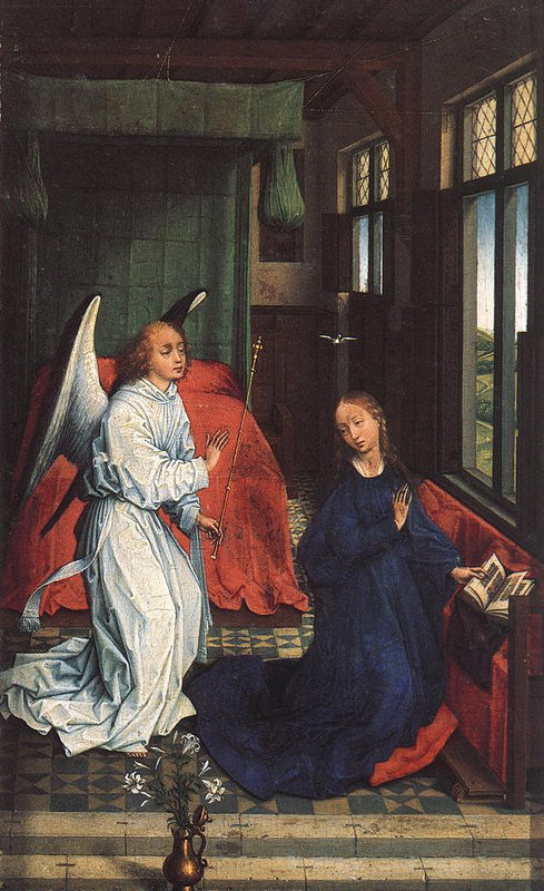 19: van der Weyden, L'Annonciation, première moitié du xve siècle