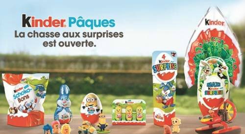 Publicité Kinder Jeu concours Pâques 2015