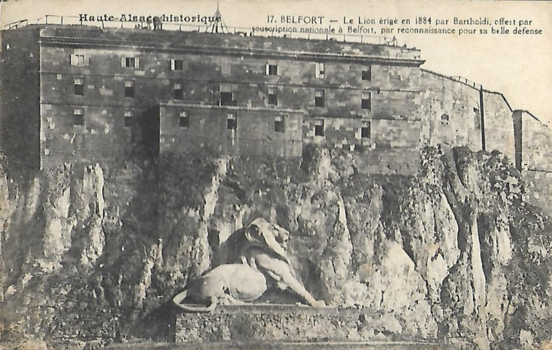 CPA Belfort Château & Lion Haute Alsace historique XX