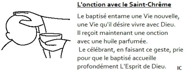 Onction au baptême, idées Cathé