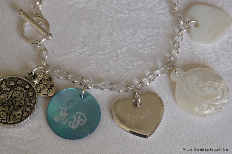 Bracelet personnalisé (détails des initiales)