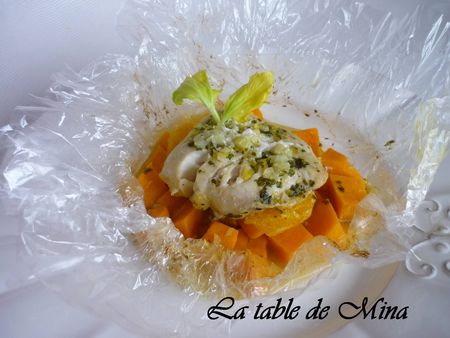 recettes plats Cabillaud en feuille de figuier à la vapeur