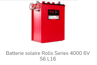 Une batterie solaire de couleur rouge 
