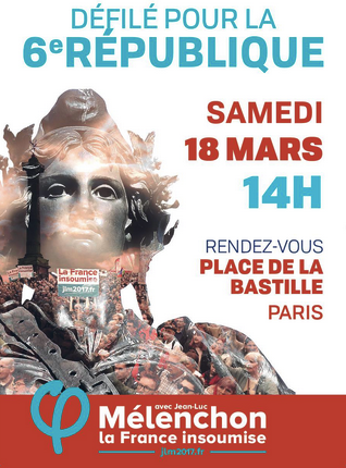 marche pour la 6ème République Paris 18 mars 2017 Mélenchon France Insoumise