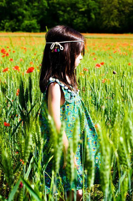 Robe plume de paon-7