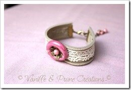 bracelet zippé lin dentelle rose foncé1