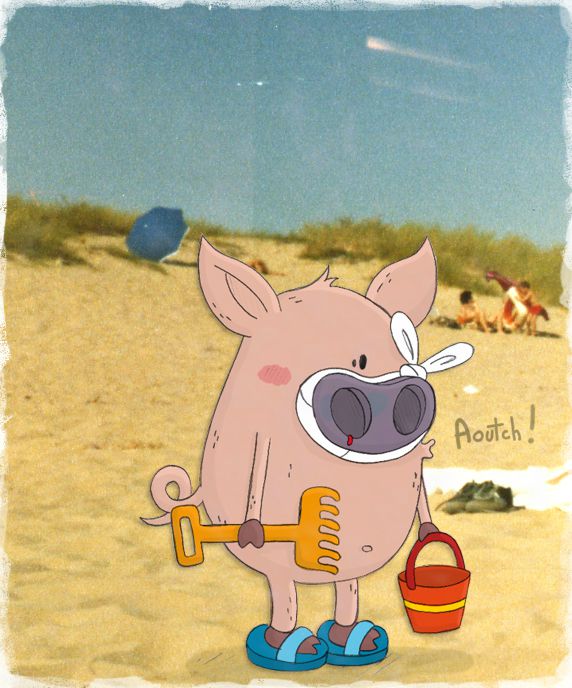 mister Kochon sur plage