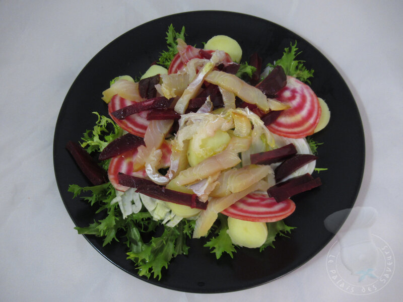 Salade tiède de haddock et pommes de terre