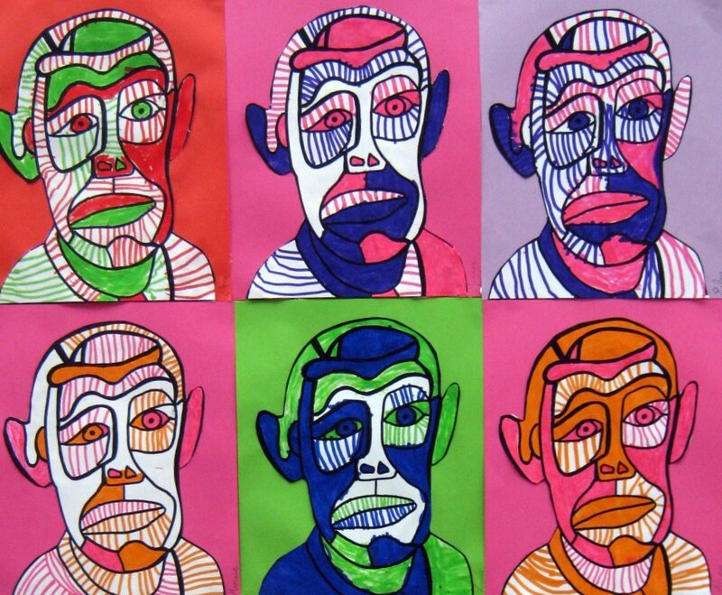191_Personnages Animaux Monstres_A partir de Autoportait II de Dubuffet (21)-001