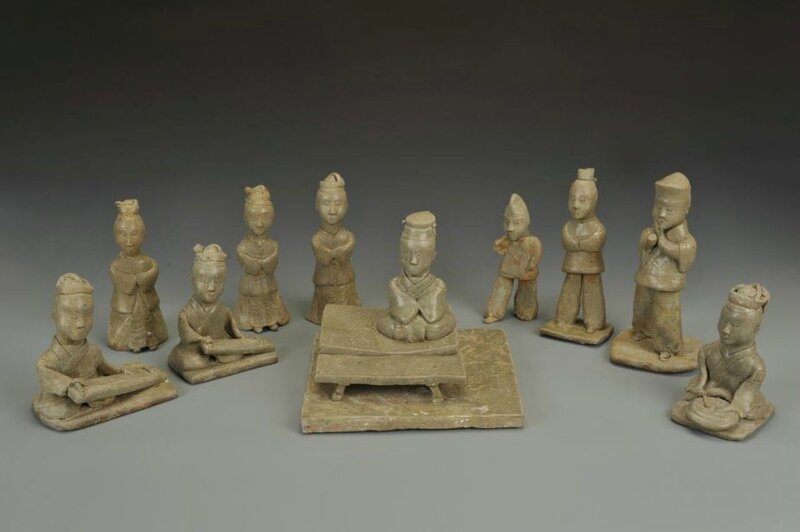 Group of Celadon Figurines