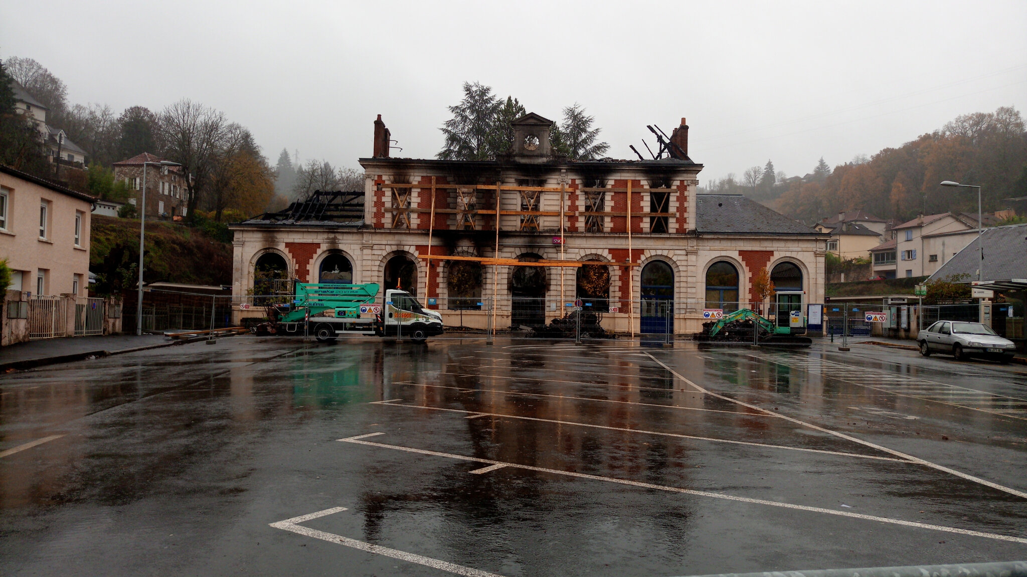 Figeac (Lot - 46) BV après l'incendie du 22 Novembre 2018