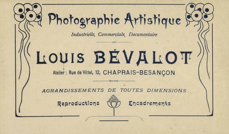 CARTE DE VISITE LOUIS BEVALOT 12 RUE DE VITTEL