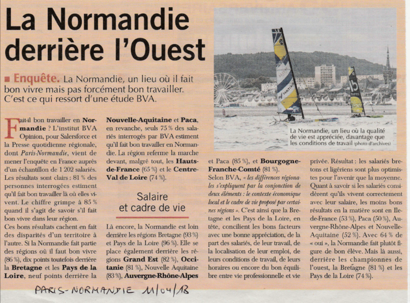 CONFIRMATION: en terme d’image régionale, la Normandie est derrière… l’Ouest France!