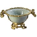 Coupe d'<b>époque</b> Louis XV en porcelaine de Chine céladon d'<b>époque</b> <b>Qianlong</b>